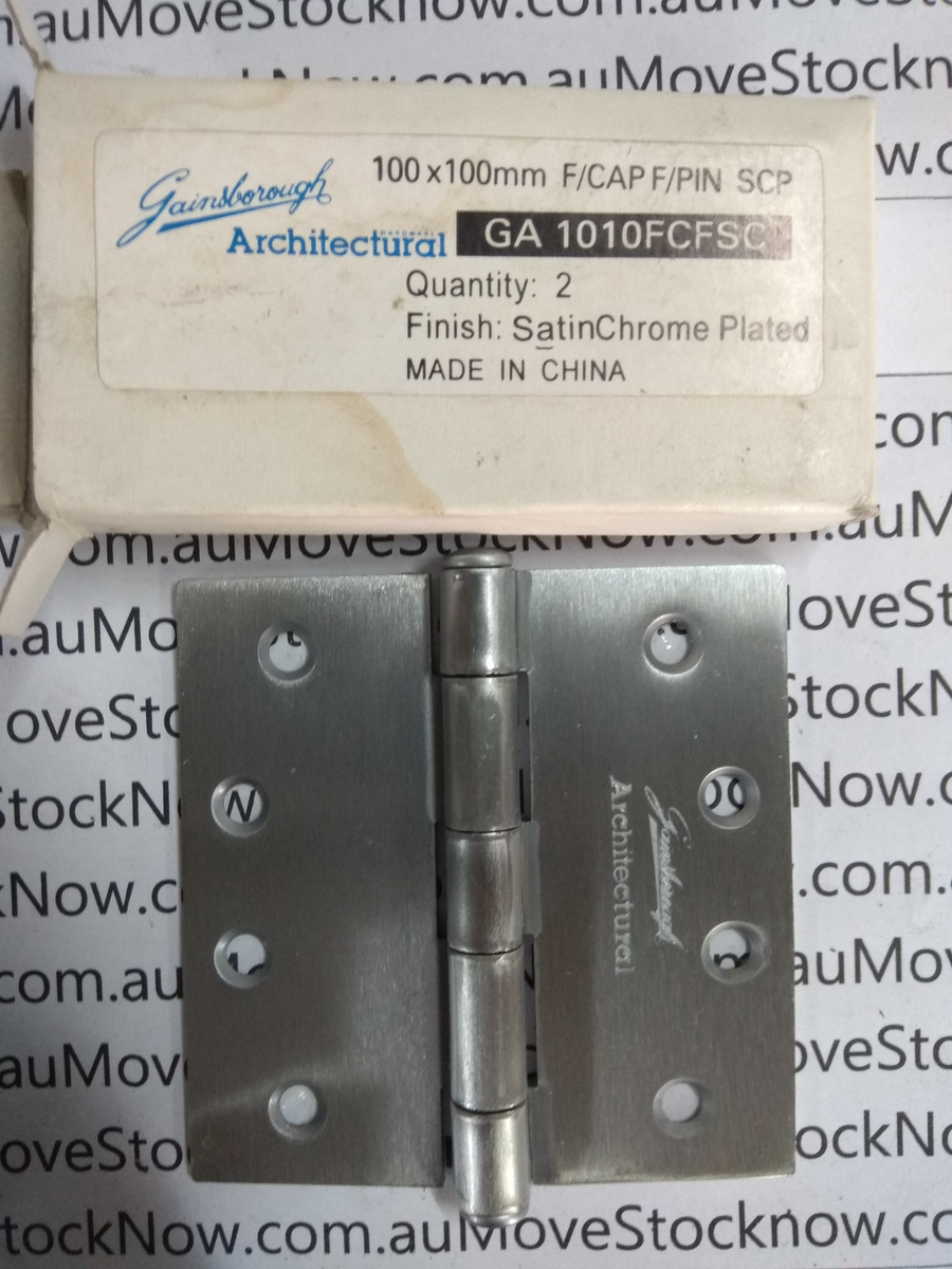 Gainsborough Hinges Fixed Pin GA1010FCFSC 100 x 100mm. Move Stock Now