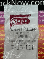 Nissan - Door Lock - 2 x Keys. ASP D16121 Pulsar and others 1983-86