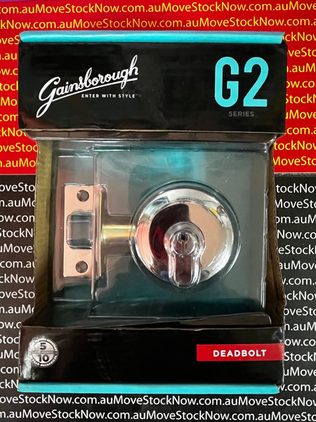 Gainsborough 1951 SMBCV. Deadbolt G2 Series. Bright Chrome.