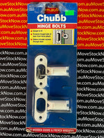 Chubb Hinge Bolts WS12 White Pair. Brand New NOS