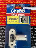 Chubb Hinge Bolts WS12 White Pair. Brand New NOS