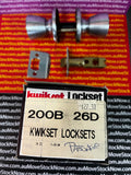 Kwikset Passage Handle set 200B. With Latch. Satin Chrome