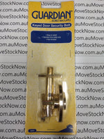 Guardian Keyed Door Security Bolt  G800 Brass DP NOS