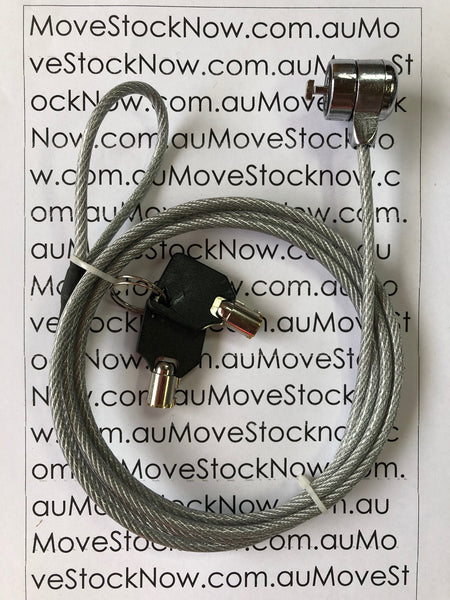 Laptop cable lock 1.7 meters long 2 x keys per cable. NOS