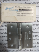 Gainsborough Hinges Fixed Pin GA1010FCFSC 100 x 100mm.